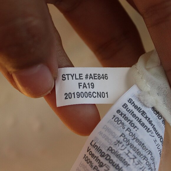 'J. Crew' white gathered bib swiss polka dots sheer top - Picture 8 of 8